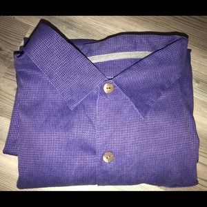 Tommy Bahama Men Shirt - Purple 100% Silk
